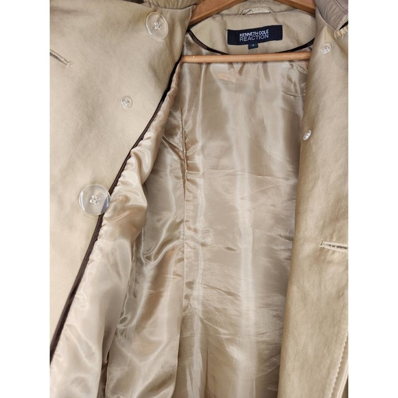 Kenneth Cole women's lightweight jacket.  Golden/Beige satin material. small - Picture 8 of 15